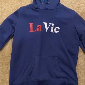 Dark blue la vie hoodie